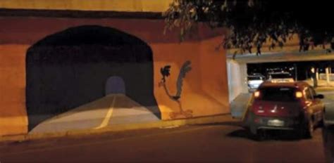 painted on a tunnel.